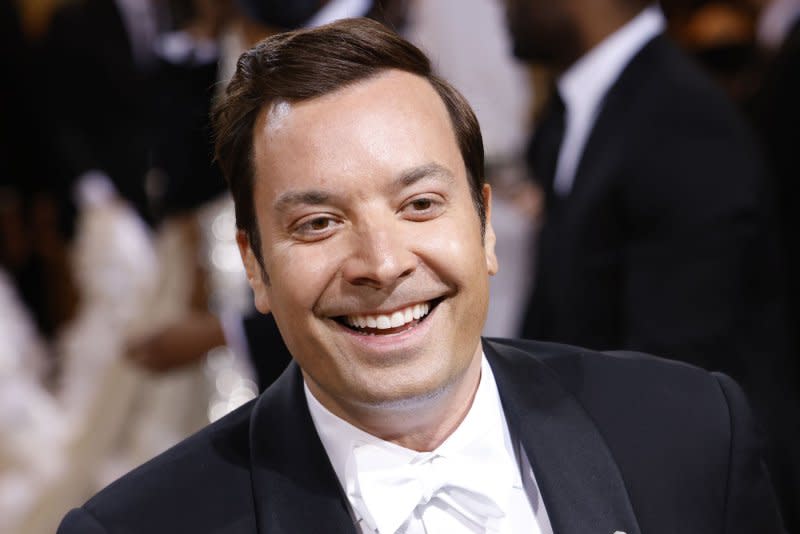 Jimmy Fallon will celebrate 10 years on "The Tonight Show" during a TV special in May. File Photo by John Angelillo/UPI