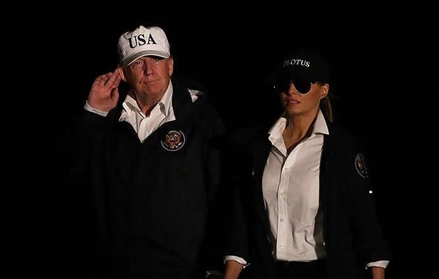 Donald and Melania's hats have caused outrage. Photo: Getty Images
