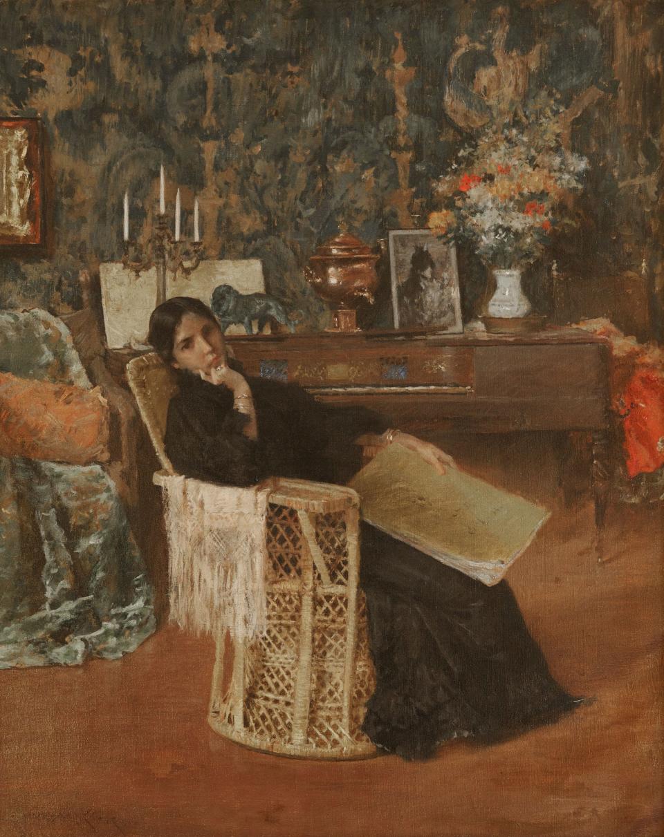 William Merritt Chase's 'In The Studio' is an oil on canvas executed In 1892.