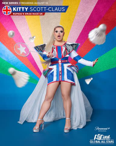 <p>World of Wonder/Paramount+</p> Kitty Scott-Claus 'RuPaul's Drag Race Global All Stars' promo look