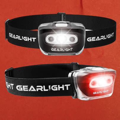A pair of LED headlamps for hands-free lighting