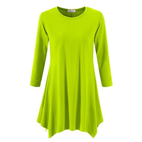 3) Neon Green Tunic Top