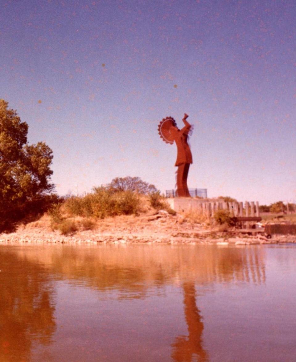 Wichitan Augie Blanchat has been photographing the Keeper since it was first erected in 1974 and sat among some dirt and rocks and unkempt brush.