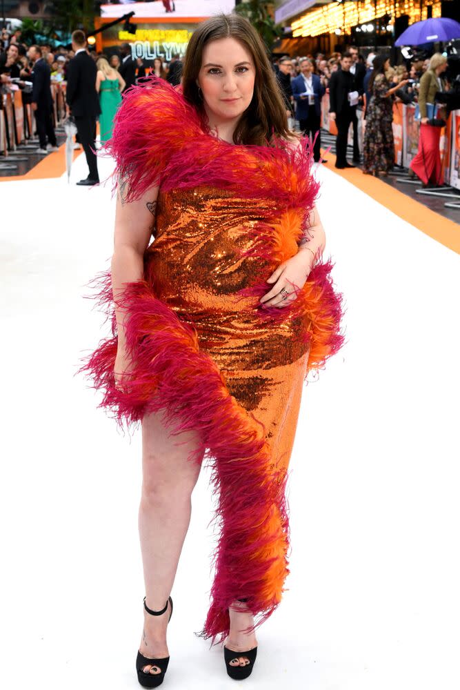 Lena Dunham at the UK premiere of Once Upon a Time... in Hollywood | Dave J Hogan/Getty Images