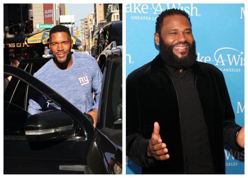 Michael Strahan (L), Anthony Anderson (R)