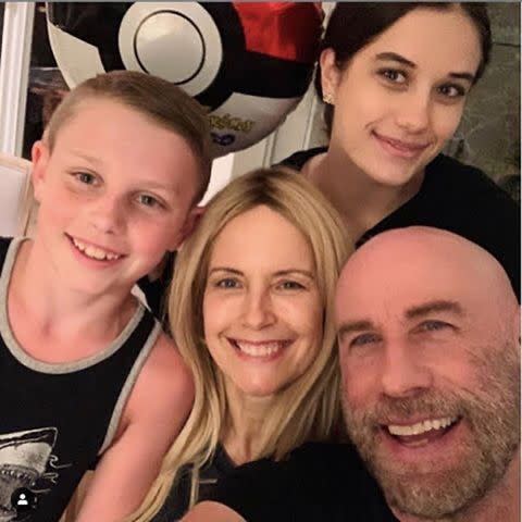 Kelly Preston/Instagram Kelly Preston and John Travolta with their kids Benjamin and Ella