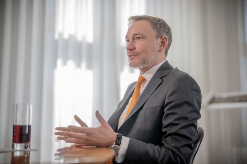 Christian Lindner, Germany's Finance Minister, speaks during an interview. Michael Kappeler/dpa