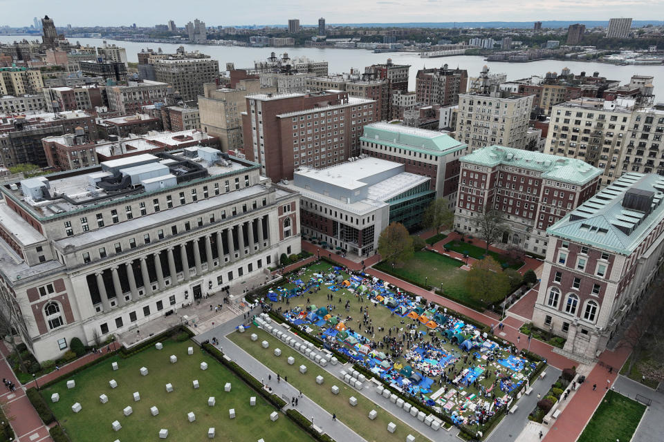 Pro-Palestinian students' protests in Columbia University continue despite arrests (Lokman Vural Elibol / Anadolu via Getty Images)