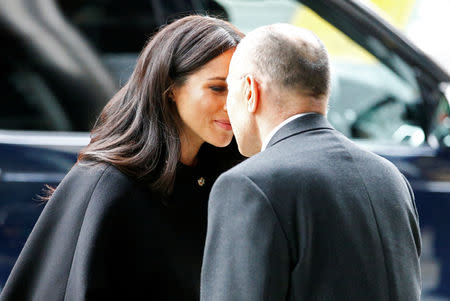 Meghan, Duchess of Sussex arrives at the New Zealand House to sign the book of condolence on behalf of the Royal Family in London, Britain March 19, 2019. REUTERS/Henry Nicholls