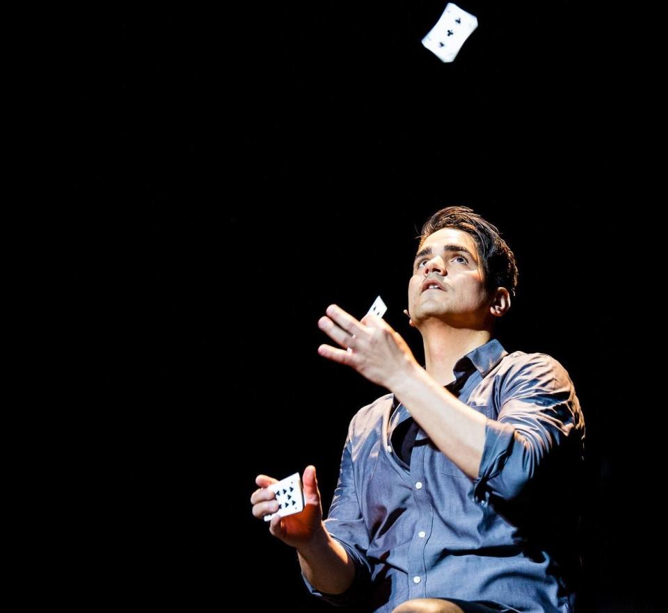 Magician Jason Bishop tours the world with his shows.