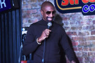 <p>JB Smoove strikes up some laughs at The Stress Factory Comedy Club in New Brunswick, N.J., on Jan. 14.</p>