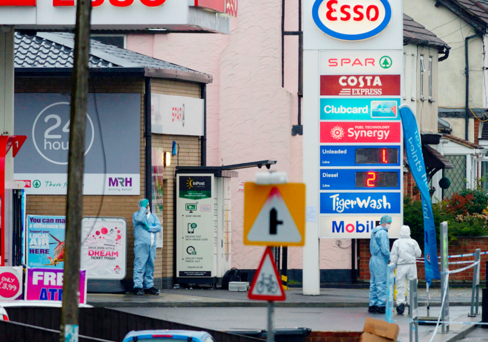 <em>Witnesses reported seeing a body of a man on the floor of the Esso petrol station Collier Row (SWNS)</em>