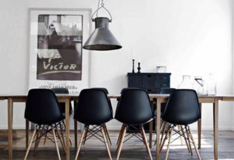 Black and White Dining Room