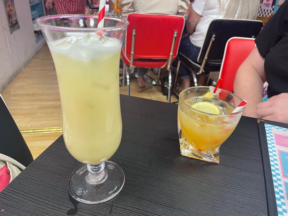 Two cocktails at Karen's Diner