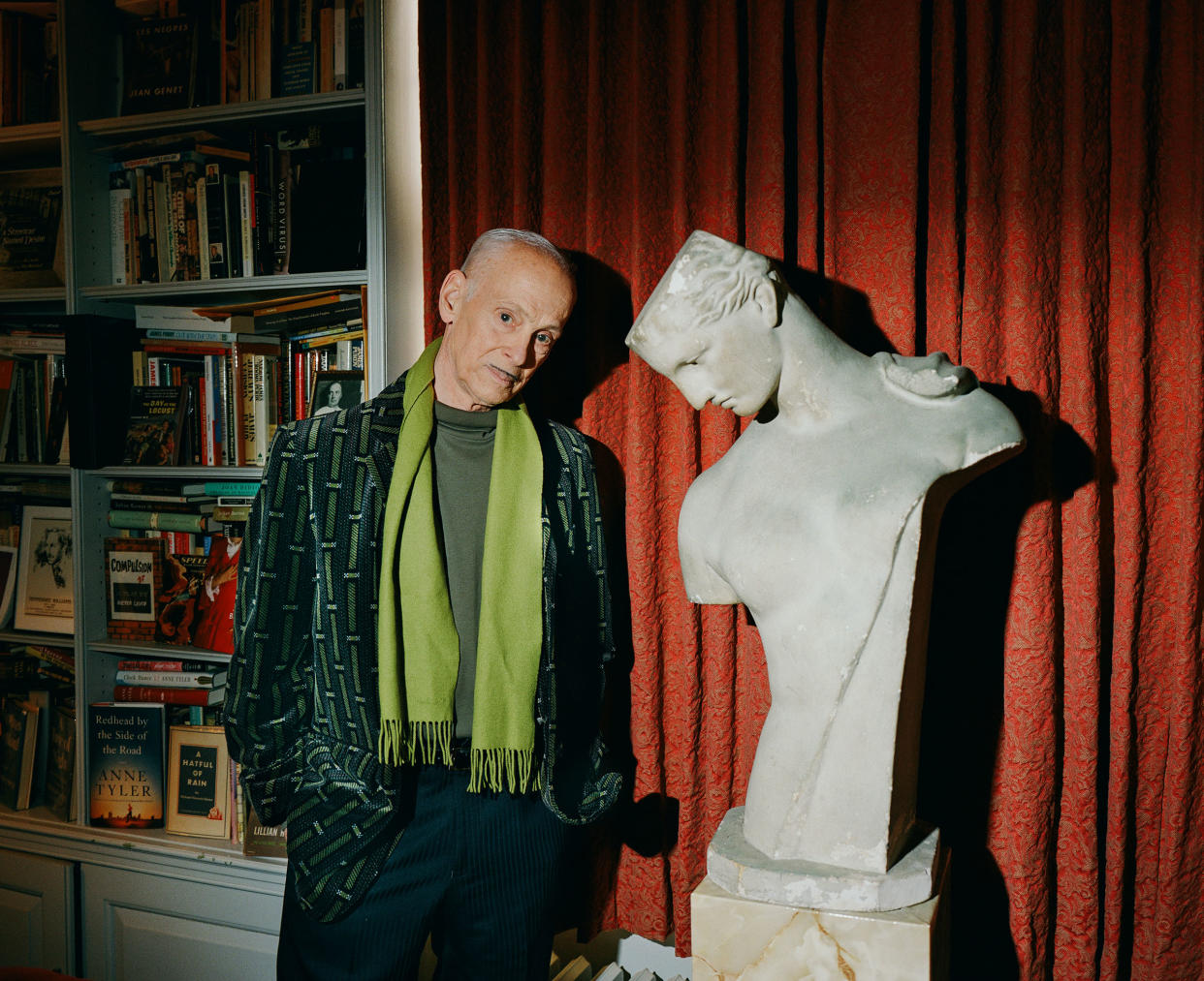 BALTIMORE, MD - FEBRUARY 14, 2022: Portrait of director and writer, John Waters, in his Baltimore home. CREDIT: Peter Fisher for TIME