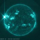 This image from NASA's Solar Dynamics Observatory shows a colossal X1.7-class solar flare erupting from the sun at 10:17 p.m. EDT on May 12, 2013 (Mother's Day). It is the strongest solar flare of 2013 so far.