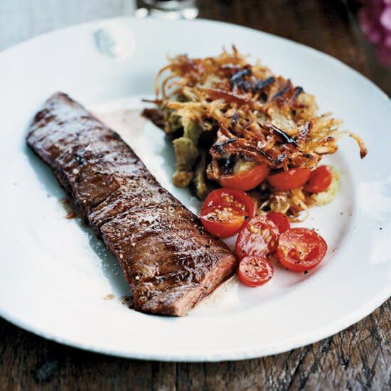 Grilled Skirt Steak with Rösti Potatoes