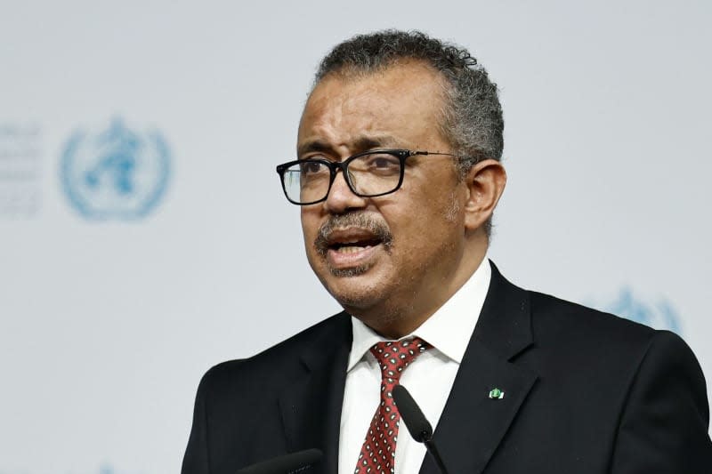 Tedros Adhanom Ghebreyesus, Director-General of the World Health Organization (WHO), speaks at the opening ceremony of the 14th World Health Summit. The WHO chief responded with outrage to reports of the deaths of several Palestinians in a suspected Israeli airstrike on the southern Gaza Strip town of Rafah. Carsten Koall/dpa