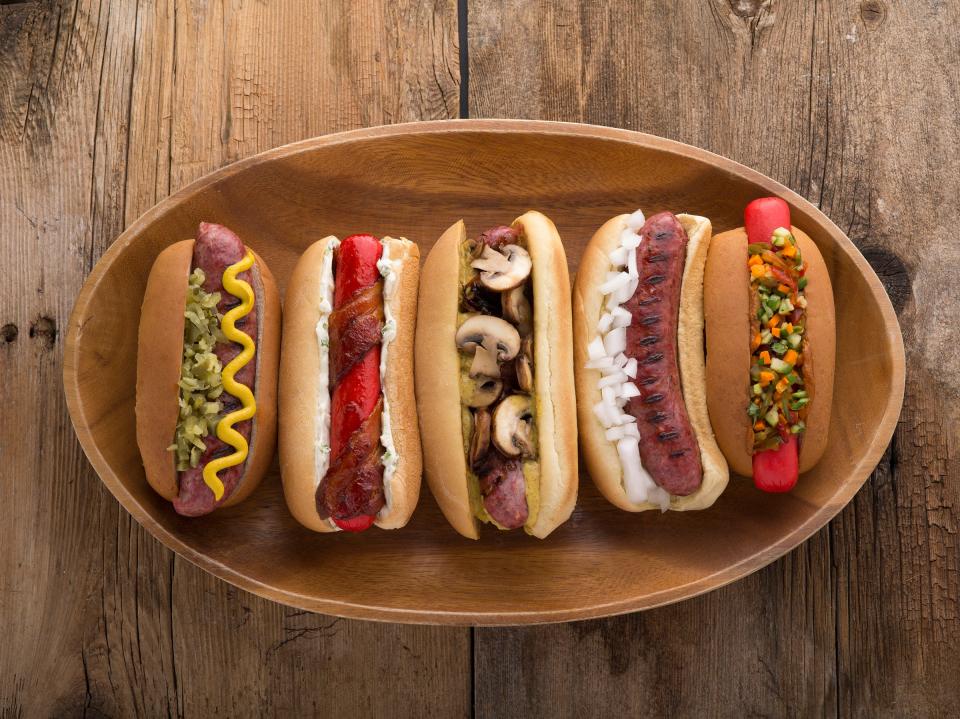 A selection of hot dogs made from Made in Oklahoma Coalition recipes.
