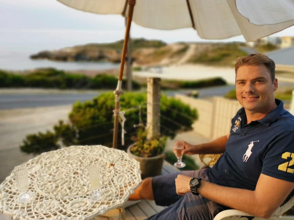 James Hargraves is pictured overlooking beautiful scenery. He died in a crash on Kangaroo Island.