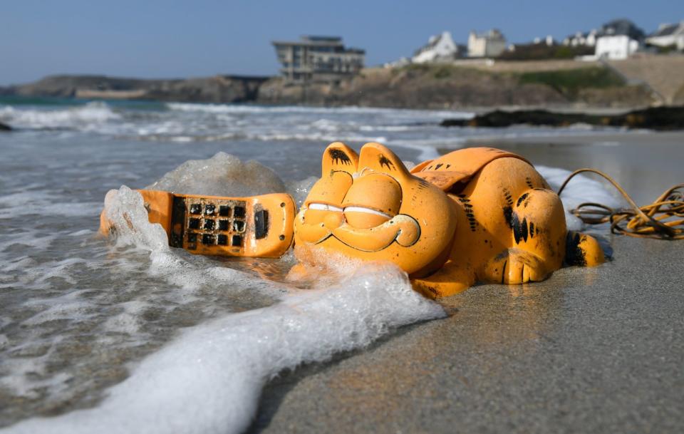 There's no better symbol of plastic ocean pollution and '80s consumerism gonewild than the Garfield phones of Brittany