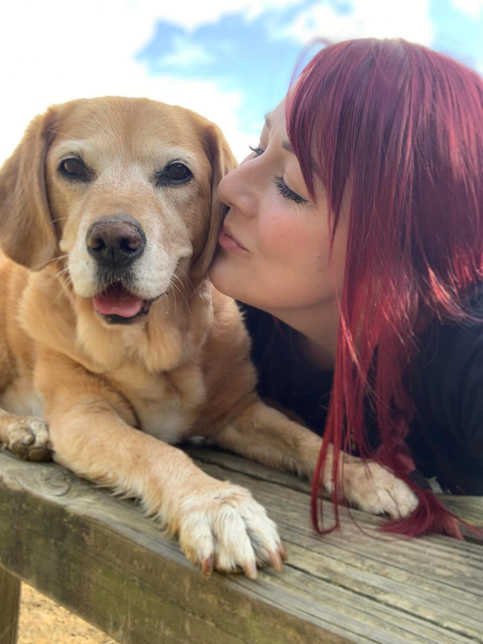 Megan Marshall and dog Sasha are busy making memories together. (SWNS)