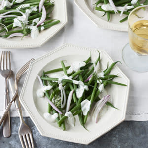 Haricots Verts with Green Goddess Dressing