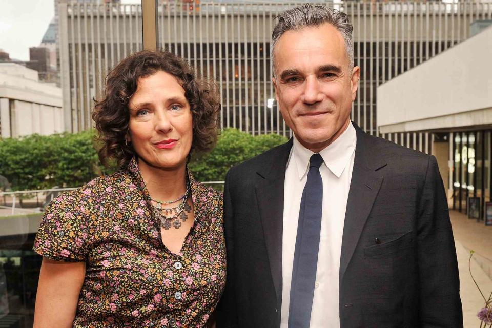 <p>Stephen Lovekin/Getty</p> Rebecca Miller and actor Daniel Day-Lewis attend Juilliard