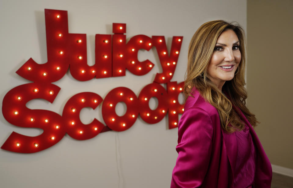 Heather McDonald poses for a portrait, Wednesday, Sept. 13, 2023, at her podcast studio in Los Angeles. (AP Photo/Chris Pizzello)