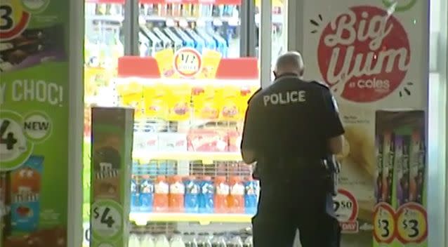The boy arrested in a home close to the service station after the alleged robbery. Photo: 7 News