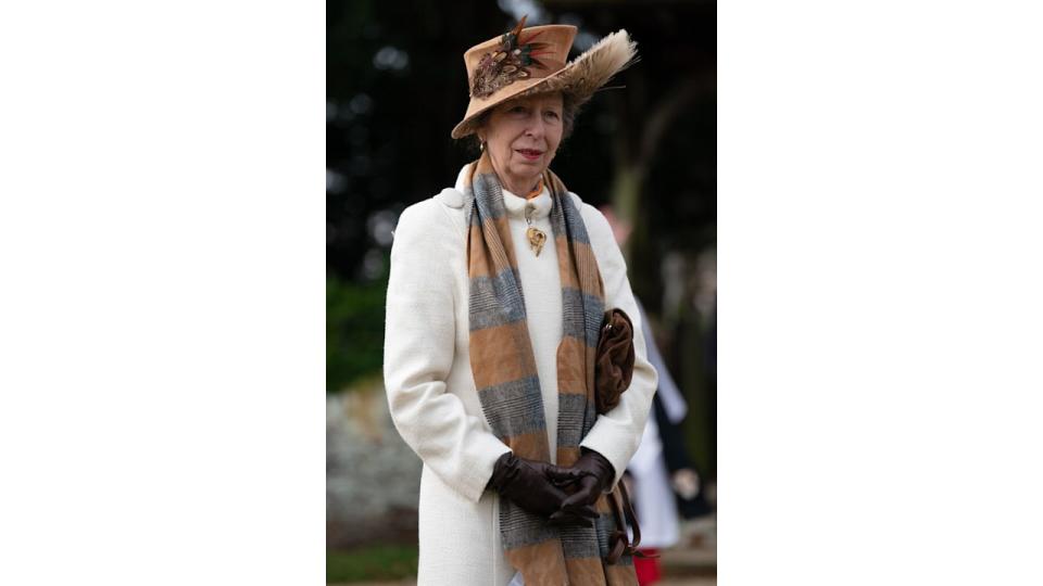 The Princess Royal attending the Christmas Day morning church service at St Mary Magdalene Church in Sandringham, Norfolk. P