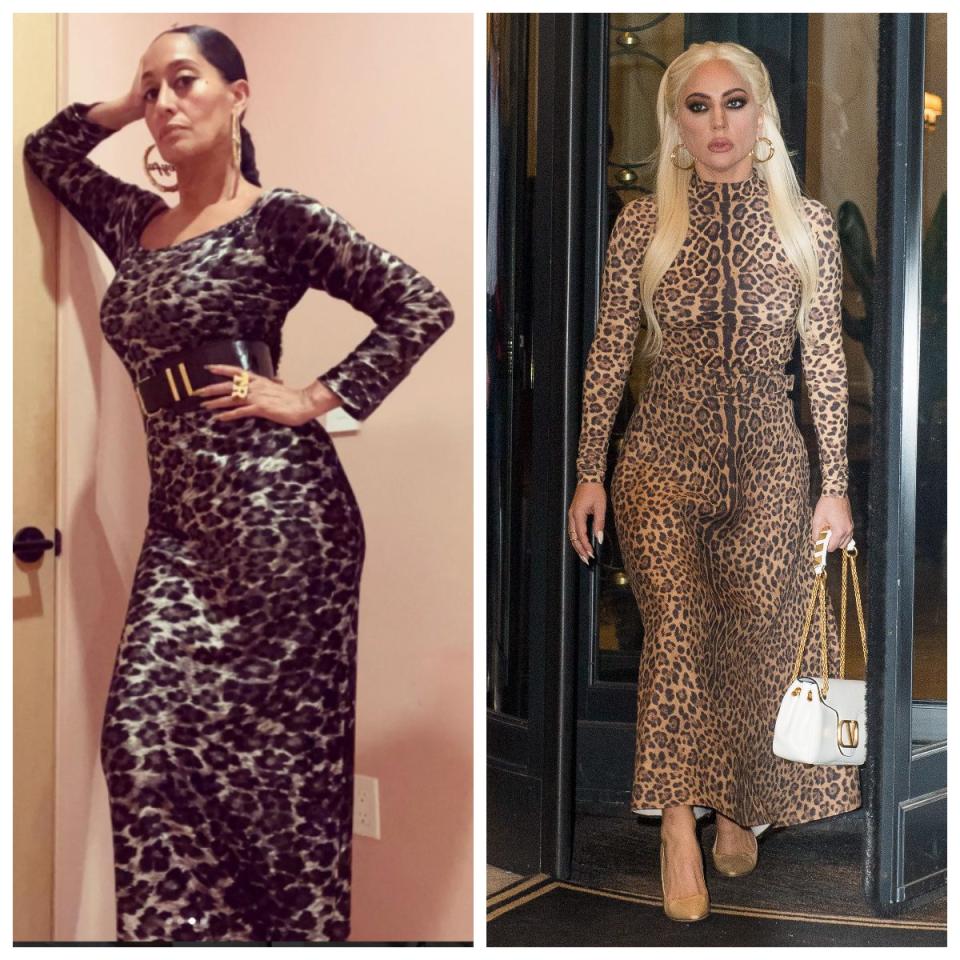 Tracee Ellis Ross and Lady Gaga have both opted for bodycon leopard lately - Getty Images / Instagram