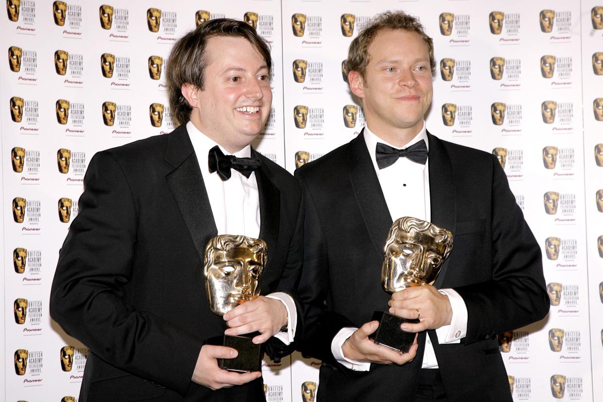 David Mitchell (left) and Robert Webb with the award for Best Comedy Programme recieved for That Mitchell and Webb Look at the British Academy Television Awards, held at the London Palladium, central London. PRESS ASSOCIATION Photo. Picture date: Sunday 20 May 2007. Photo credit should read: Yui Mok/PA Wire