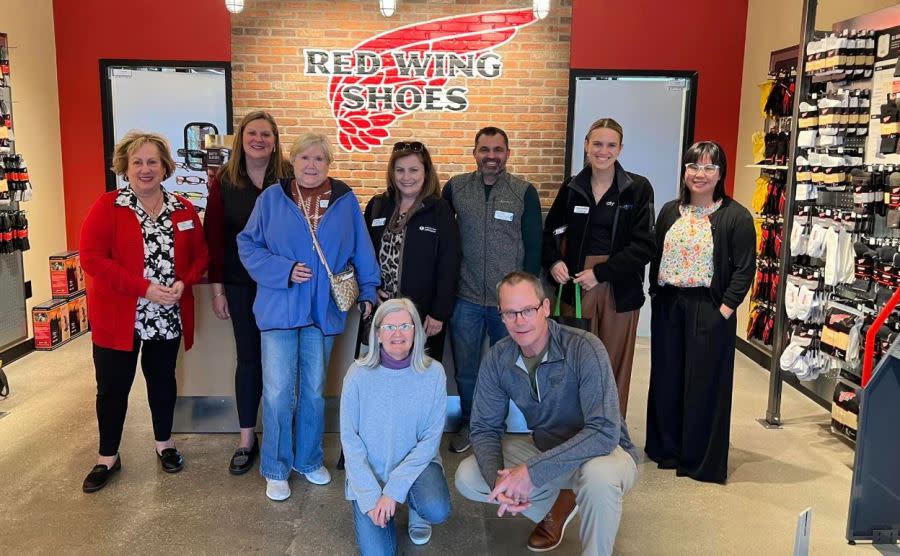 Footwear company Red Wing Shoes celebrating new opening in Grove City. (Courtesy: Grove City Area Chamber of Commerce)