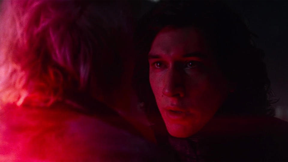 Kylo Ren kills Han Solo in The Force Awakens