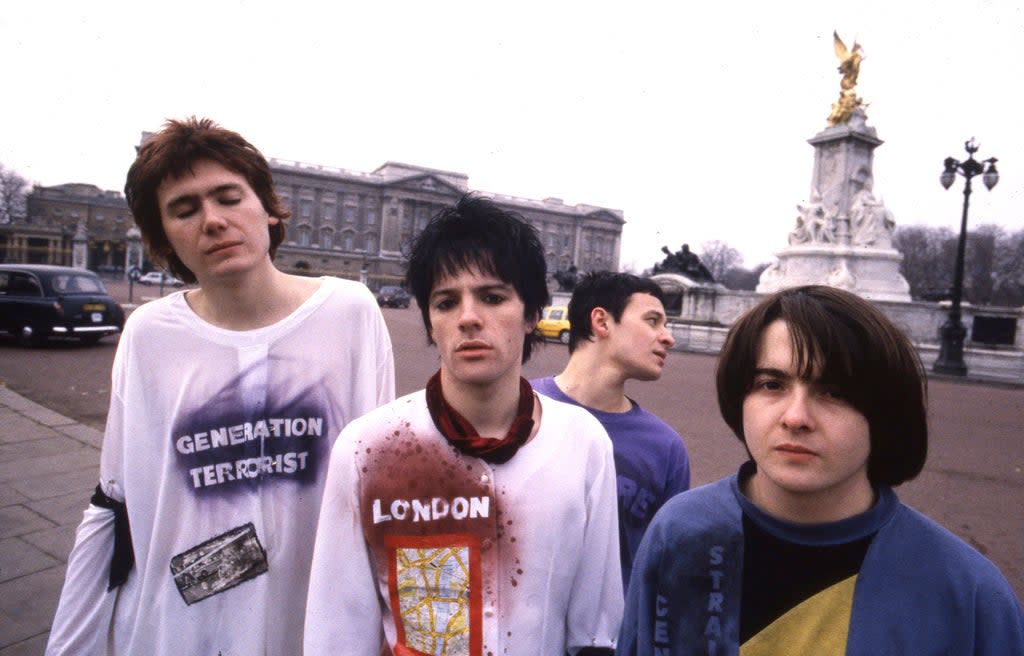 Nicky Wire, Richey Edwards, James Dean Bradfield and Sean Moore in London, 1991  (Getty)