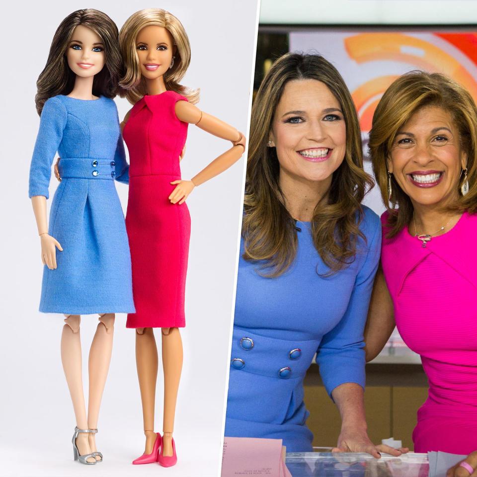 Hoda Kotb and Savannah Guthrie Barbies (Mattel, Getty Images)