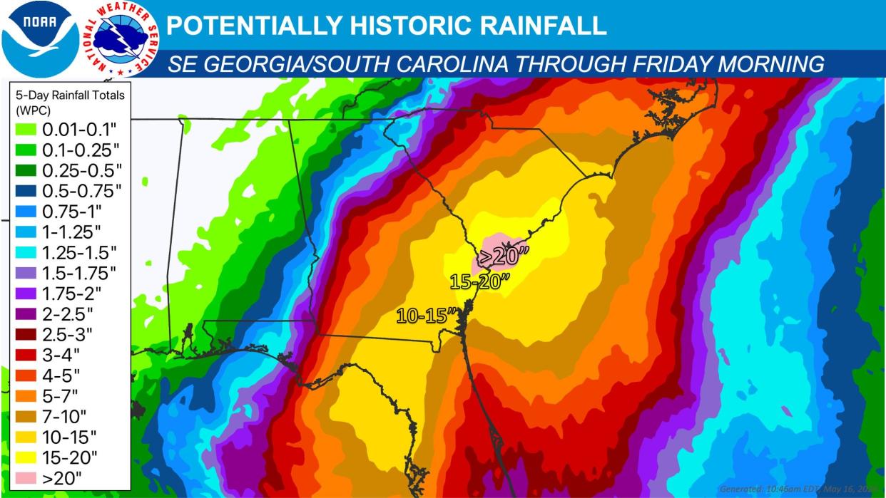 Tropical Storm Debby could produce an epic flood in Florida and Georgia.