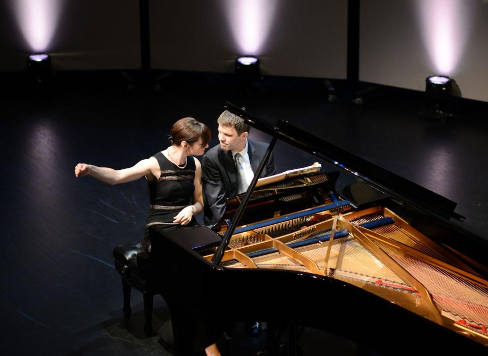 Pianists Marina Lomazov and Joseph Rackers play a concert for the Vivace Music Festival Aug. 5 at CFCC's Wilson Center.