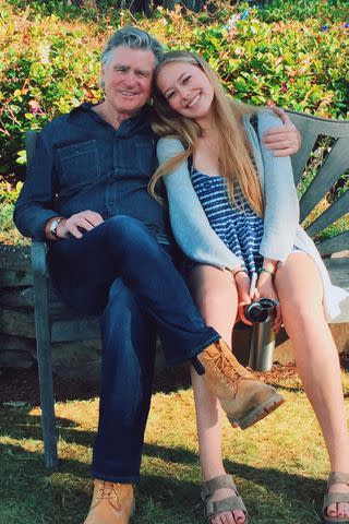 <p>Courtesy Pam Williams</p> Treat Williams and Ellie Williams on Vancouver Island in 2017. "He always had the best laugh and his little smiles," Ellie says.