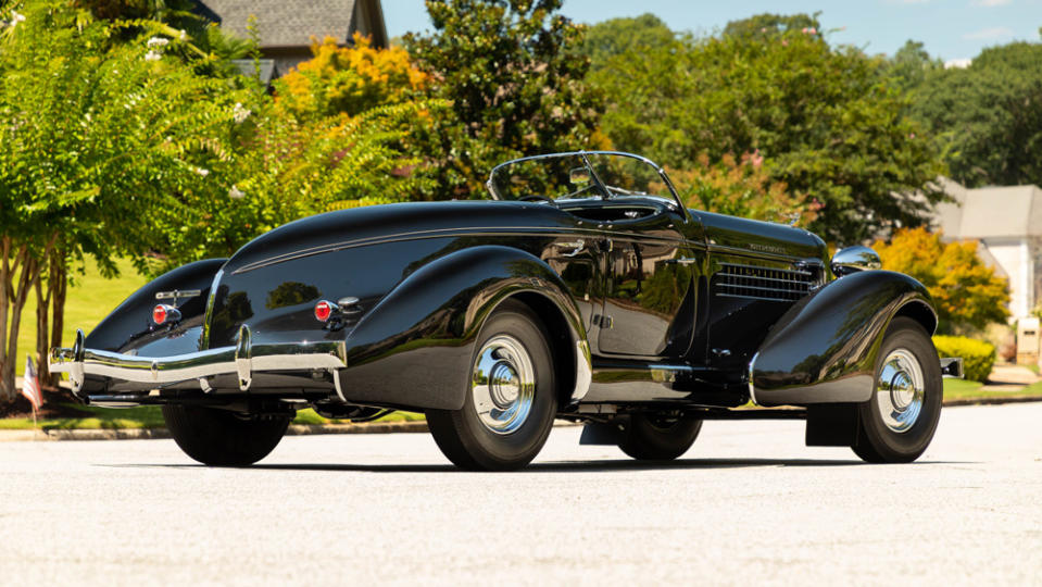 Iconic “boattail” styling is a signature design cue of the 851 Speedster. - Credit: Photo by Alex Stewart, courtesy of RM Sotheby's.