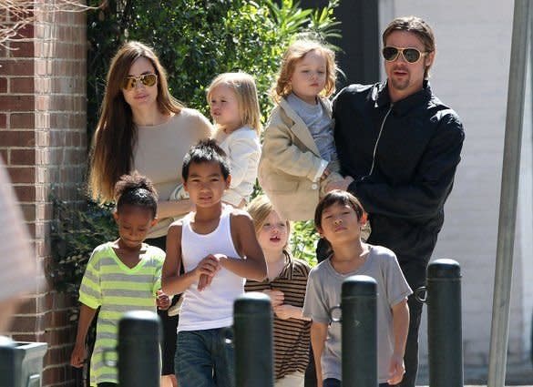 Hollywood’s king and queen, Brad Pitt and Angeline Jolie, began their family in the 2000s. 