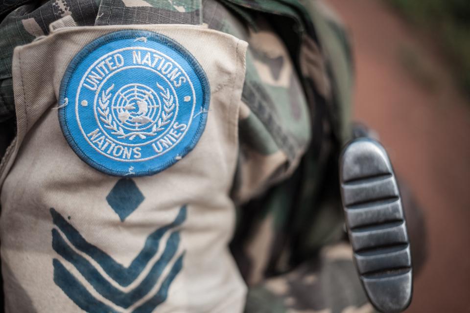 Embroidered United Nations patch.