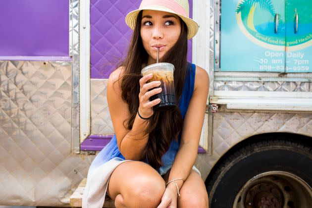 Even if it's iced, your coffee contains caffeine that isn't helping to cool you down.