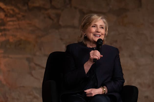 Hillary Clinton, shown here speaking in Barcelona, Spain, on June 23, said Monday that she felt a 