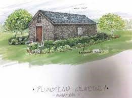 This is a sketch of a proposed Bucks County columbarium that was proposed in 2019 to be located in Plumstead Cemetery. The remains of nearly 200 unclaimed dead would be transferred there.