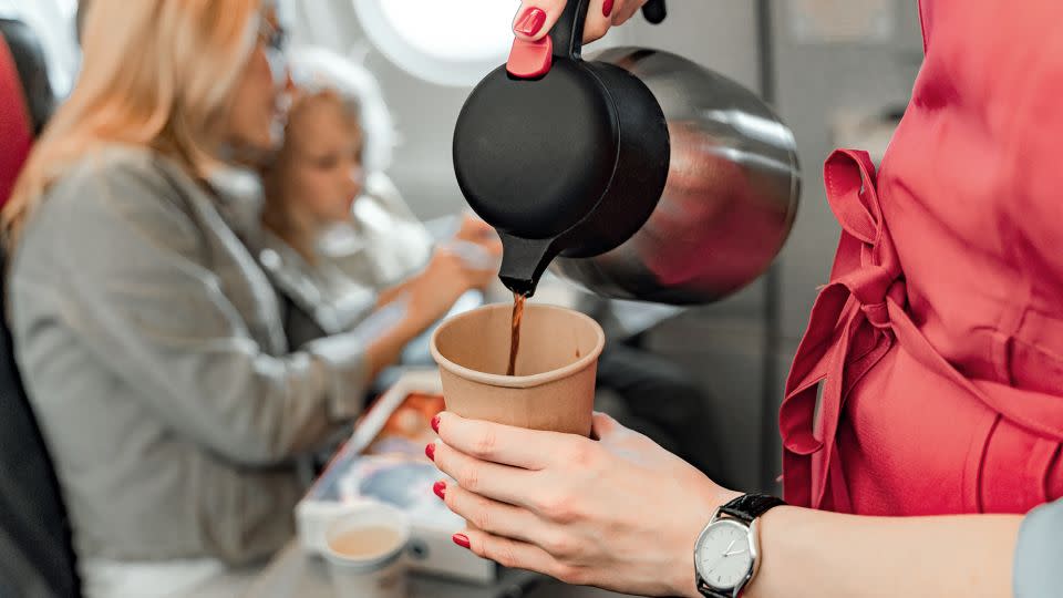 Don't drink coffee or tea onboard? Experts say that's probably an old wives' tale. - YakobchukOlena/iStockphoto/Getty Images