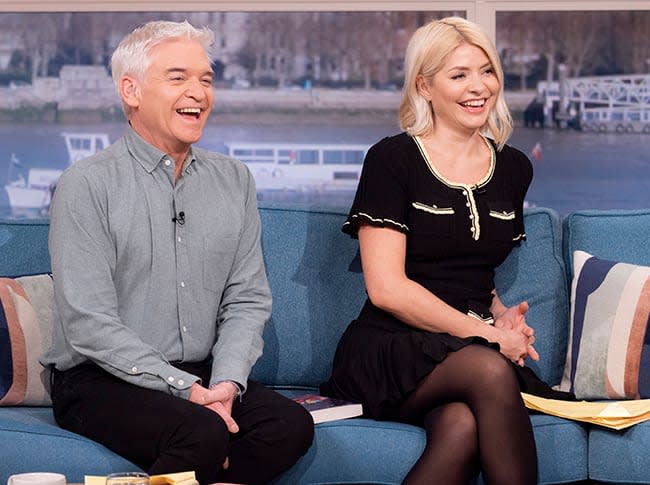 Holly Willoughby and Phillip Schofield laugh on This Morning