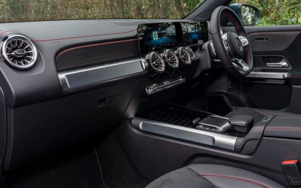 The interior of the EQB features plenty of bells and whistles