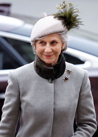 <p>Max Mumby/Indigo/Getty</p> Birgitte, Duchess of Gloucester attends the Commonwealth Day Service at Westminster Abbey on March 11, 2024